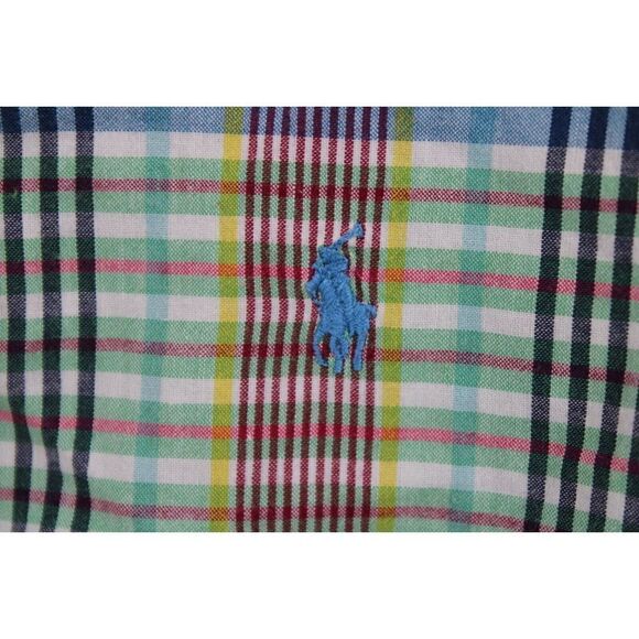 Ralph Lauren Polo Button Down Long sleeve Shirt Burgundy multi Plaid Boys Sz 6 - Picture 3 of 6
